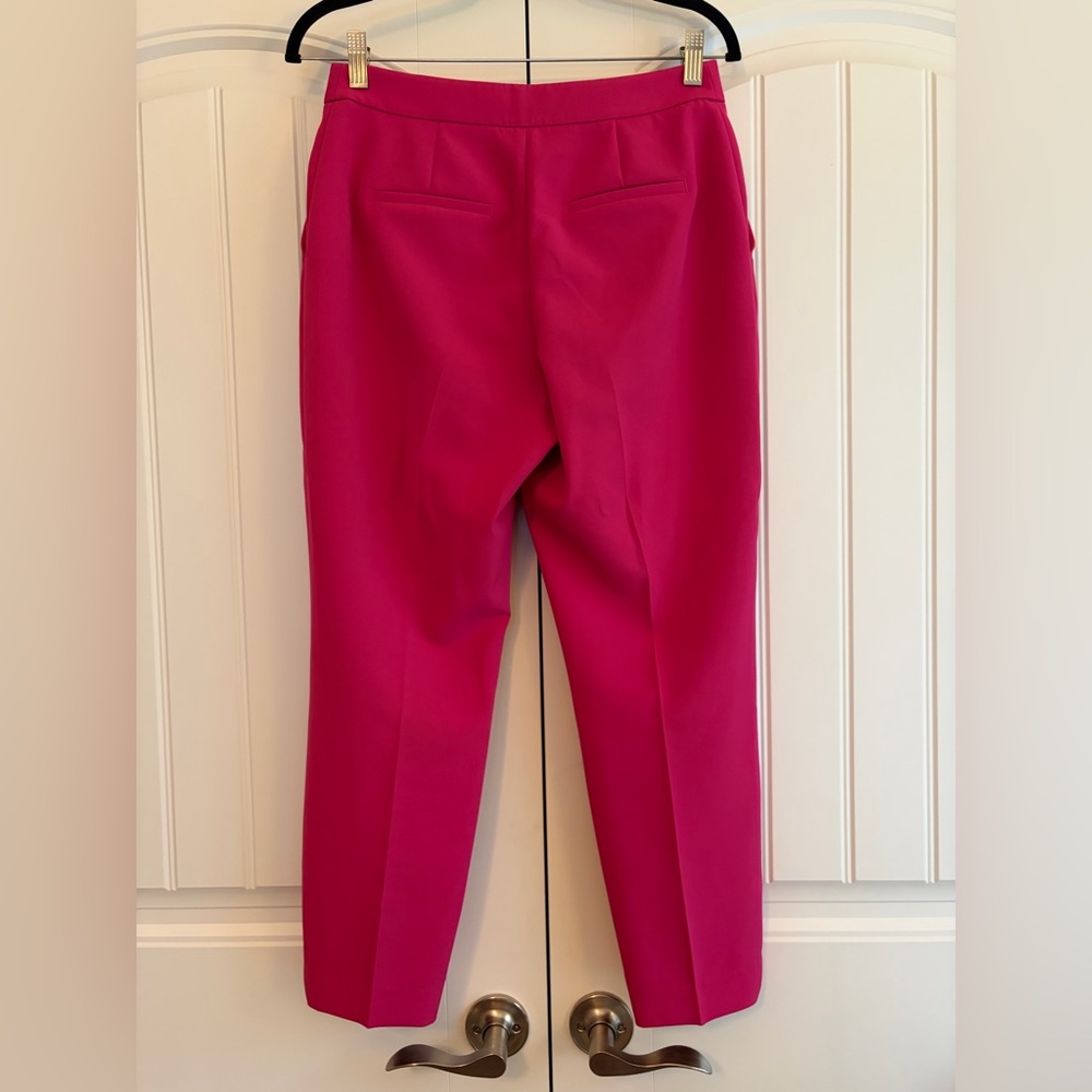 Ted Baker Women's Fuschia Trousers Pants Ankle Cropped Size 1 US Size 4 - Picture 4 of 11